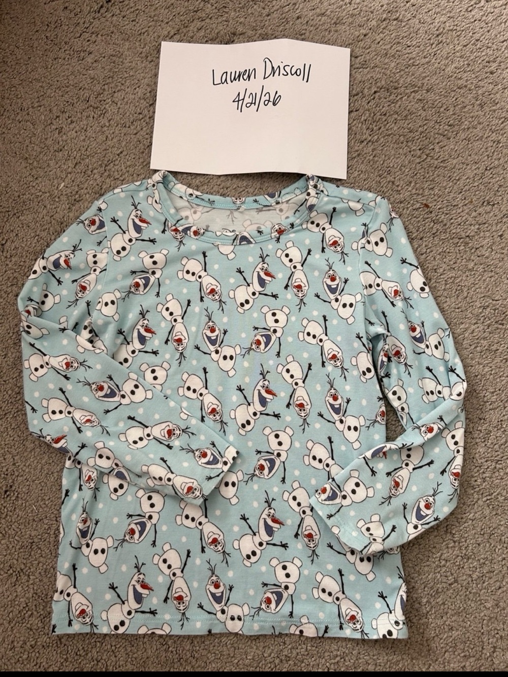 Posh Peanut Olaf Long Sleeve Shirt